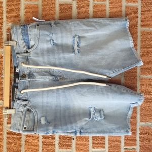 RSQ Jeans men's distressed raw hemmed denim shorts size 33 NWT